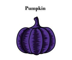 Pumpkin for Halloween or Thanksgiving colorful design with vector illustrations