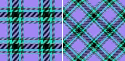 Seamless plaid tartan of background pattern vector with a textile texture check fabric.