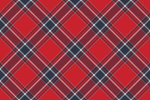 Tartan plaid background, diagonal check seamless pattern. Vector fabric texture for textile print, wrapping paper, gift card, wallpaper.