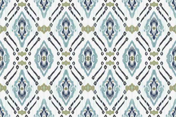 Ikat paisley embroidery on gray background.geometric ethnic oriental seamless pattern traditional.Aztec style abstract vector illustration.design for texture,fabric,clothing,wrapping,carpet,print.