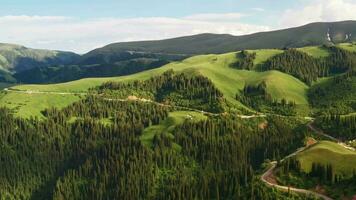 Duku Road mountains landscape. video