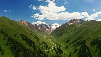 Berge Landschaft von nalati Wiese. video