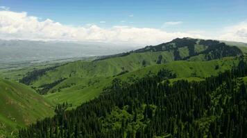 Vast grasslands and mountains in a fine day. video