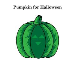 Pumpkin for Halloween and Thanksgiving colorful design with vector illustration