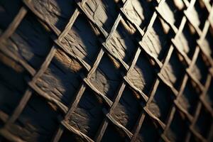 wooden mesh fence background and texture, AI Generated photo