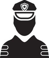 Police man icon vector