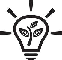 Eco energy light icon vector