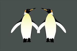 mother and childer penguins . mother advice her childern . vector