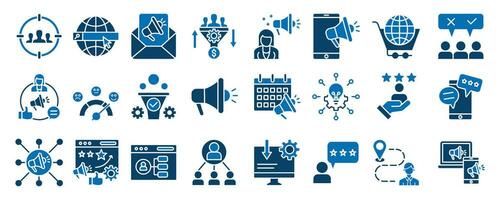 márketing en línea icono vector. Internet negocio proceso - resumen bandera en plano estilo. concepto de estrategia, analítica, exitoso resultado y lucro crecimiento. vector