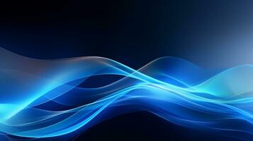 3D blue abstract wave background photo