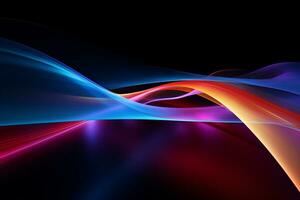 Colorful abstract swirl light trail wave photo