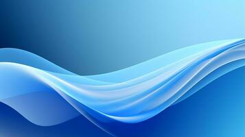 3D blue abstract wave background photo