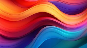 3D Colorful abstract wave background photo