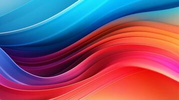 3D Colorful abstract wave background photo