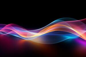 Colorful abstract swirl light trail wave photo