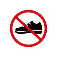 icon No shoes sign symbol vector