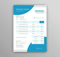 Corporate business invoice design, office invoicing template vector