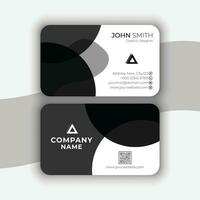 Black Color Corporate Business Card Design, Vector, Template vector