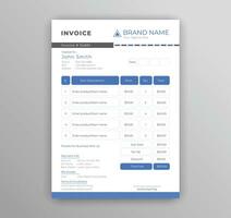 Corporate business invoice design, office invoicing template vector