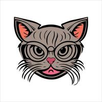 Cat Head Abstract Symbols icon. vector