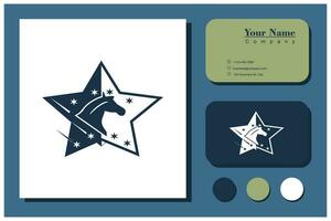 star horse logo concept vector