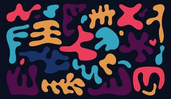 Set of hand drawn doodles abstract shapes vector