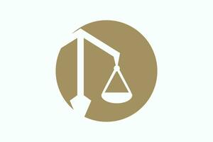 justice law logo design vector illustration