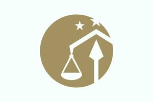 justice law logo design vector illustration