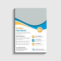 Modern Tour and Travel Agency Flyer Template Design vector