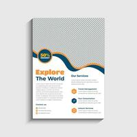 Modern Tour and Travel Agency Flyer Template Design vector