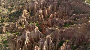 vloeiende erosie landvorm in Yunnan, China. video