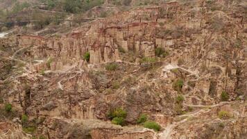 fließend Erosion Landform im Yunnan, China. video