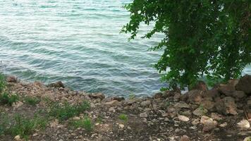 Flowing water in Fuxian Lake in Yunnan, China. video