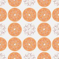 a seamless pattern with abstract shapes decorated with large orange circles. suitable for background images, foreground images, invitations, or other decorations vector