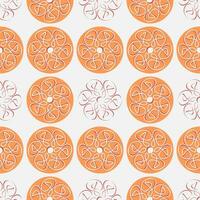 a seamless pattern with abstract shapes decorated with large orange circles. suitable for background images, foreground images, invitations, or other decorations vector