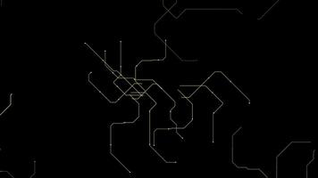 futuristic motherboard circuit board line transparent background with alpha channel. video