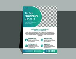 Corporate healthcare and medical cover, a4 flyer design template for print, Medical brochure design, leaflets decoration for printing and presentation vector, vector