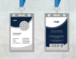 Corporate id card, Modern Id Card Design Template, Office Id Card Layout, vector