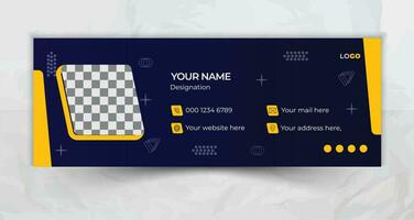 Email Signature Mockup vector