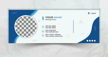 Email Signature Mockup vector