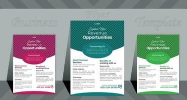 Unique Business Flyer Design Template, A4 Business Flyer Bundle, vector