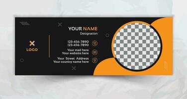 Email Signature Mockup vector