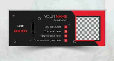 Email Signature Mockup vector