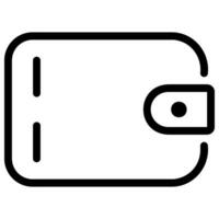 wallet line icon vector