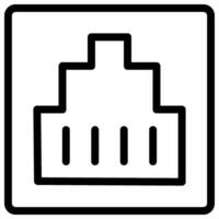 ethernet line icon vector