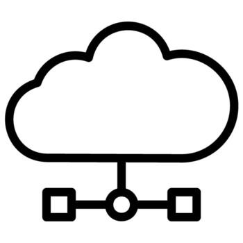 cloud computing line icon vector