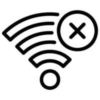 sin icono de línea wifi vector