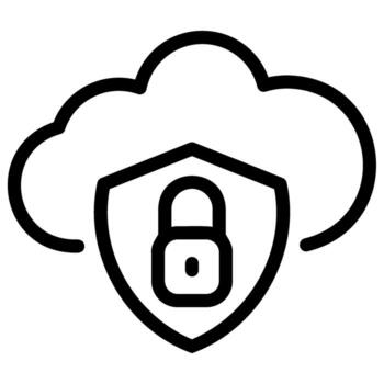 cloud line icon vector