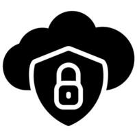 cloud glyph icon vector