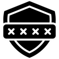 password glyph icon vector